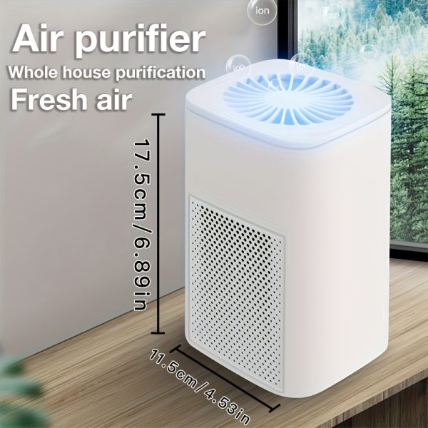 Mini negative ion air purifier for home office desktop