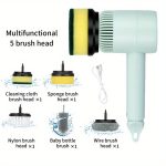 Wireless electric cleaning kitchen brush