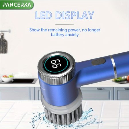 5 nozzles, LED display screen, three-speed adjustable hand-held rotary electric scrubber