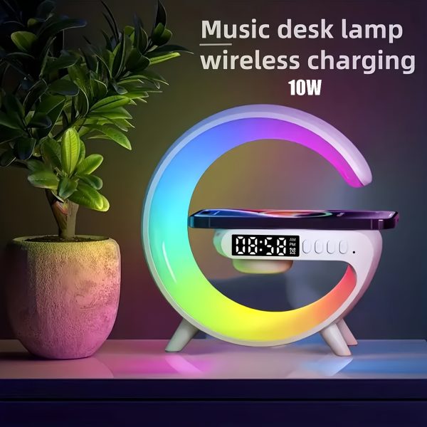 Multifunctional wireless speaker, RGB alarm clock/bedroom bedside lamp, wireless fast charging