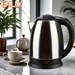 Stainless steel electric kettle with LED indicator light-Automatic closing protection