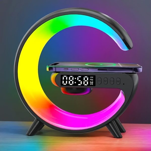 Multifunctional wireless speaker, RGB alarm clock/bedroom bedside lamp, wireless fast charging